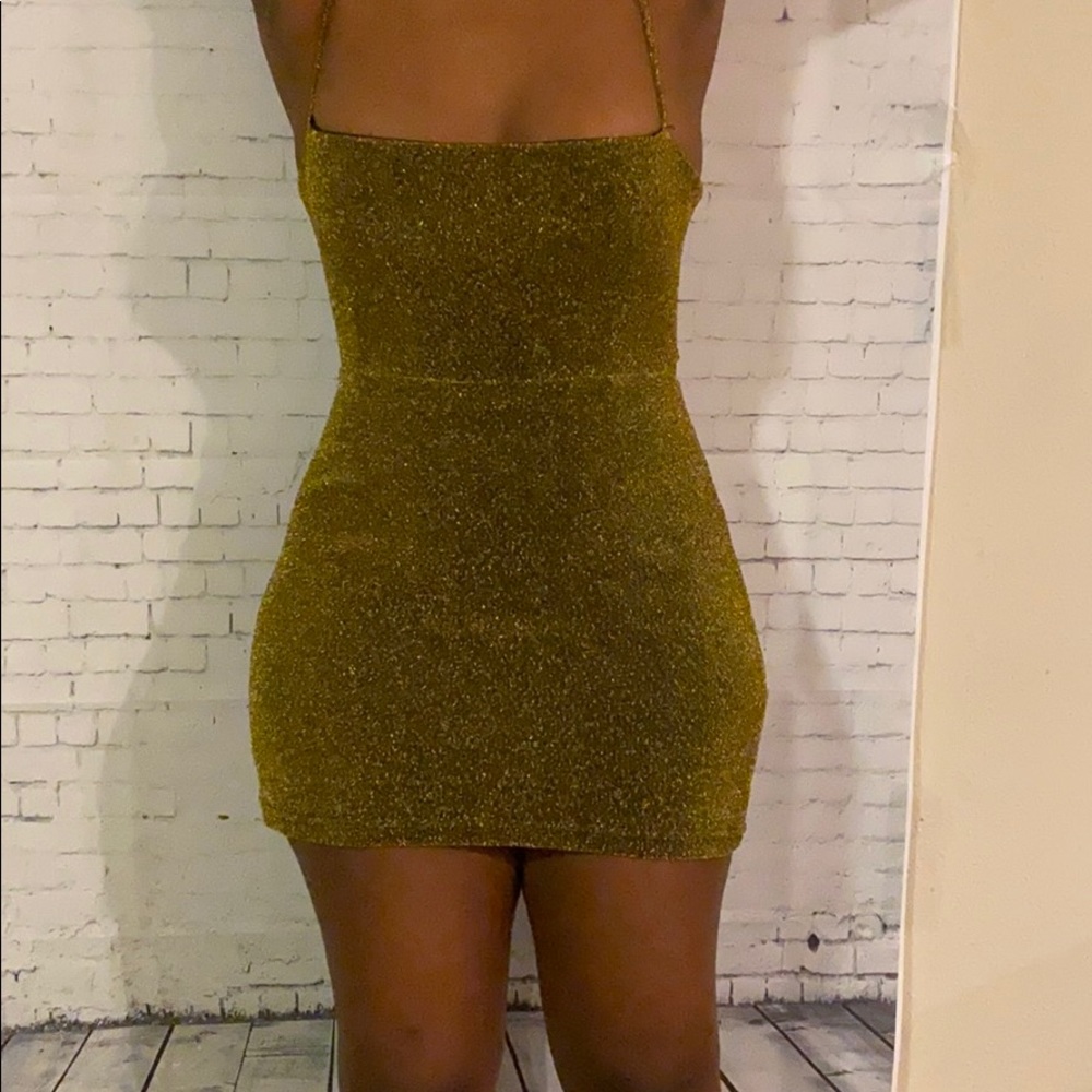Navy green dress